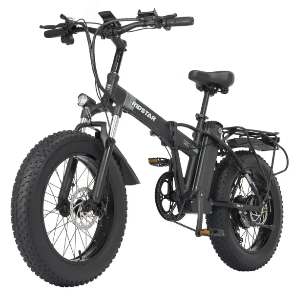 Electric Bike 20" Fat Tire Ebike 750W 48V 14AH Mountain Cycling 19.8MPH Foldable Ebikes