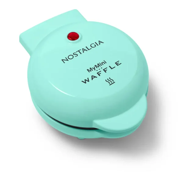 Nostalgia MyMini Waffle Maker, Teal
