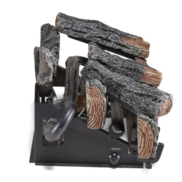Duluth Forge 22" Ventless 32,000 BTU Propane GAS Fireplace Log Set, Winter Oak