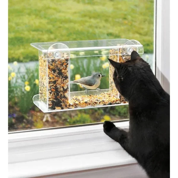 One-Way-Mirror Birdfeeder