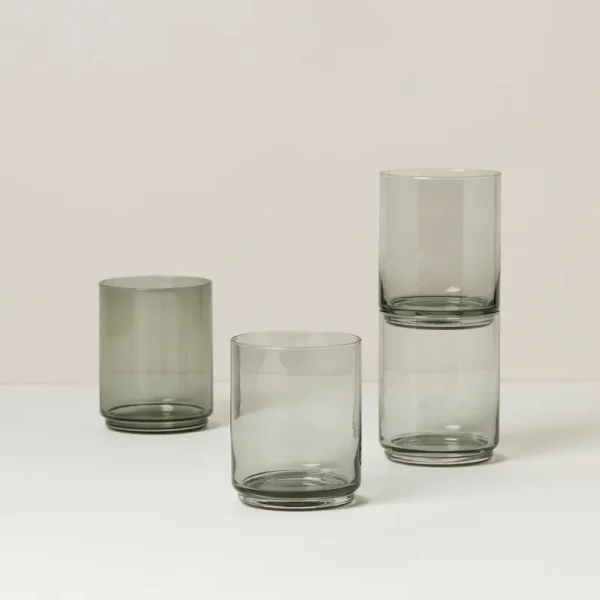 Lenox Tuscany Classics Set of 4 Smoke Tall Stackable Glasses