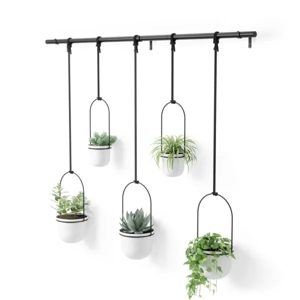 Umbra Triflora Hanging Planter Set of 5 White