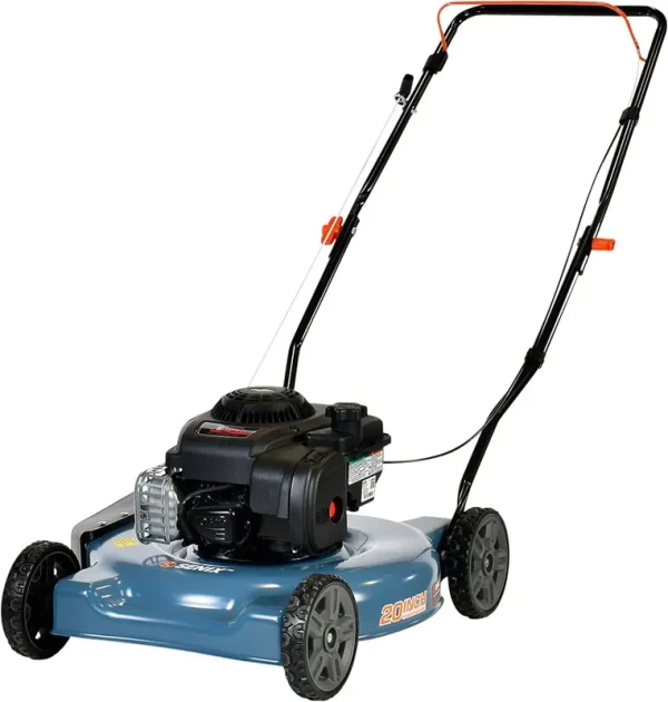 SENIX LSPG-L2 20-inch Gas Push Lawn Mower with 125 CC 4-Cycle Briggs & Stratton Engine, Side Discharge, 3-Position Manual