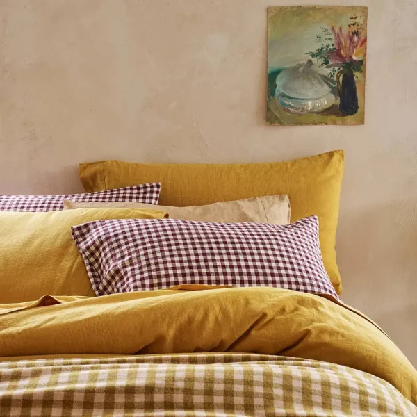 Honey Linen Duvet Cover Size Full/Queen | 100% European Linen by Piglet in Bed