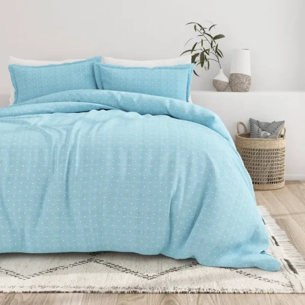 Home Collection 3 Piece Polka Dot Duvet Cover Set | Queen