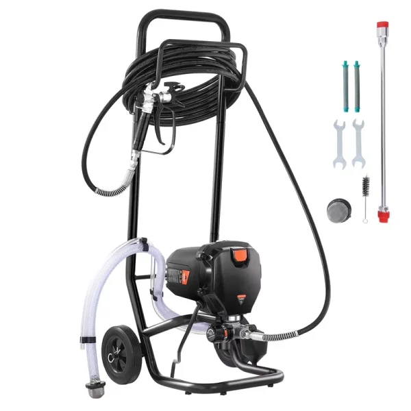 KFFKFF 750W Mobile Airless Paint Sprayer, 3000PSI Electric Sprayer for Efficient Painting, Suitable for Indoor & Outdoor Furniture, Walls, and Fences, Achieves Smooth, Uniform Coverage