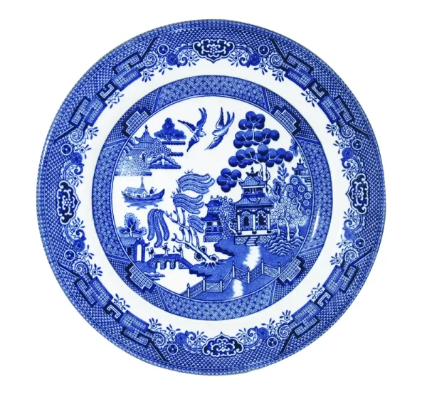 Churchill Blue Willow Fine China Earthenware Salad Plate 8" Set of 6, Made in England