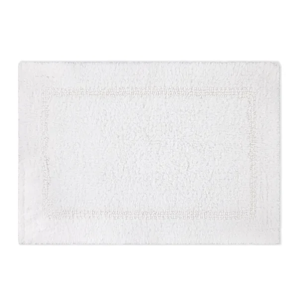 Better Homes & Gardens Bath Rug Cotton Reversible Washable, 17 inch x 24 inch, Arctic White
