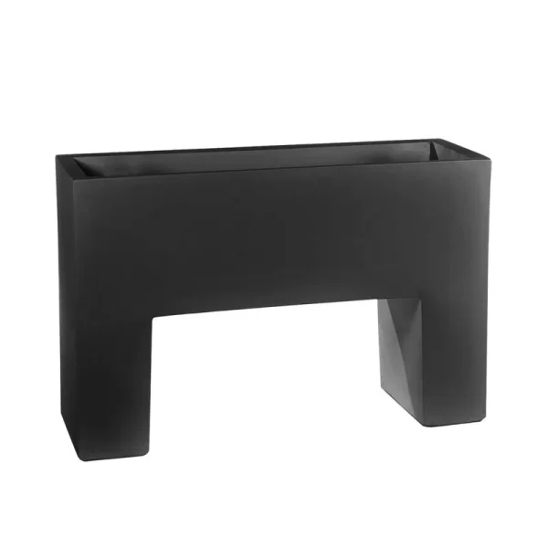 Muro Planter by Maceteros Size: 6.25" H x 9.5" W x 3.25" D, Color: Black Vondom