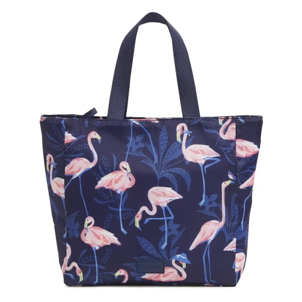 Vera Bradley Women's Ripstop Lunch Tote Bag Flamingo Party