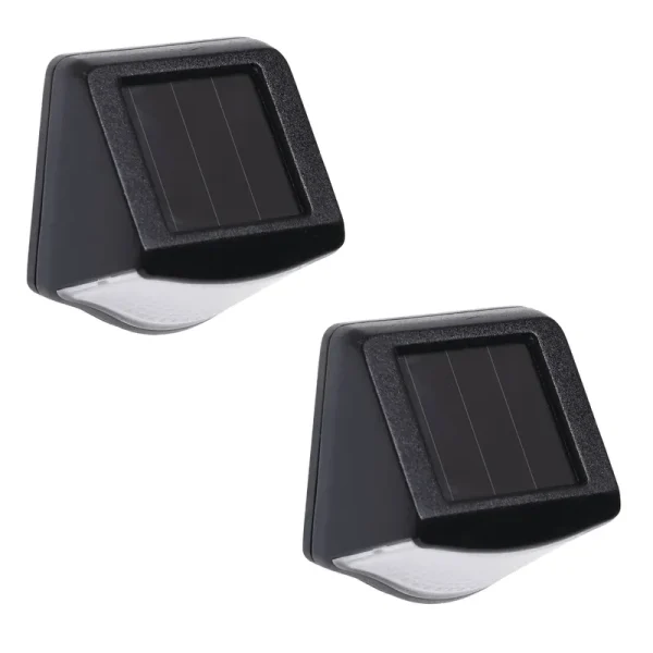 Mainstays 3 Lumens Solar Powered Black Mountable LED Step Light - 2 ct