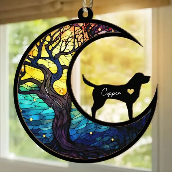 Personalized Christmas Decoration Dog Standing on The Moon Styling Christmas Gift for Pets