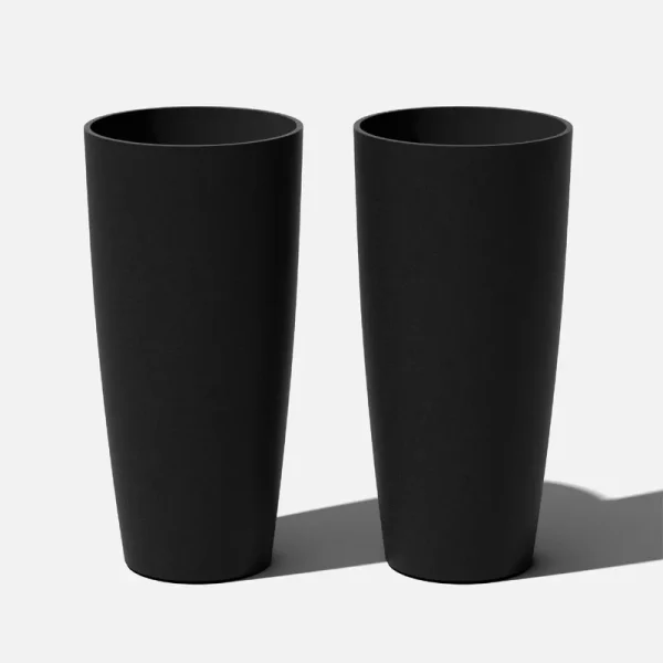 Veradek Mason Series Selena 28 inch Planter 2 Pack Black