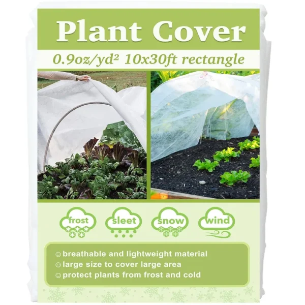 Plant Covers Freeze Protection 10x30ft Floating Row Cover 0.9oz/yd2 Plant Covers for Winter Garden Fabric for Cold Sun Protection