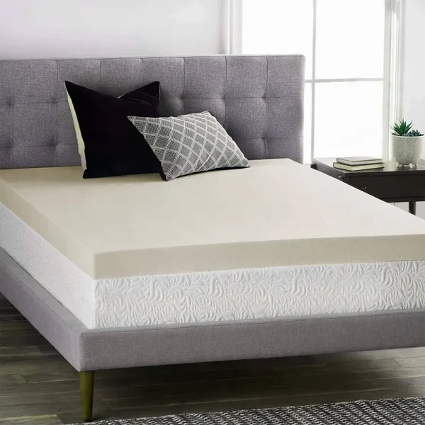 Sprign Sleep 1-Inch High Density Foam Topper,Adds Comfort to Mattress, Full, Yellow