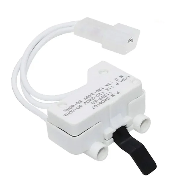 3406107 Dryer Door Switch by Beaquicy - Replacement for Whirlpool, Ken-more, Roper, Amana, Crosley Dryer (1-Pack)