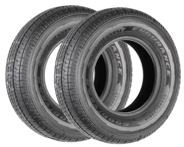 2 - Pack Fits Goodyear Endurance All-Season Trailer Tire ST205/75R14 LRD 2040 lb. 65PSI OD - 26.14