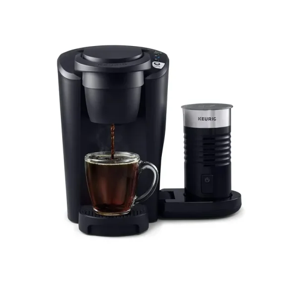Keurig K-Latte Single Serve K-Cup Coffee and Latte Maker Comes with Milk Frother Compatible with All Keurig K-Cup Pods Matte Black
