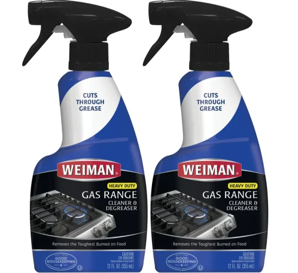 Weiman Gas Range Cook Top Cleaner and Degreaser - 12 Ounce (2 Pack)