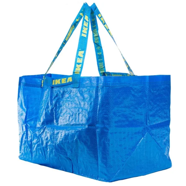 Ikea 172.283.40 Frakta Shopping Bag, Large, Blue, Set of 10