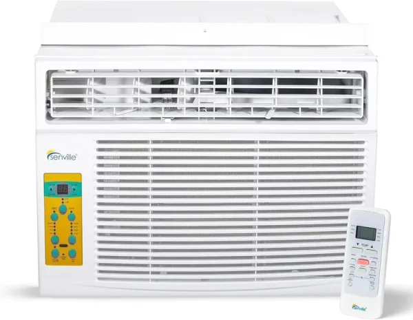 Senville 10, 000 BTU Window Air Conditioner, Cools up to 450 Sq. Ft., Easy to Use, Washable Filter