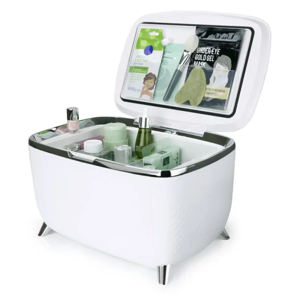 Personal Chiller 6L Cosmetics Skin Care Vanity Mini Refrigerator, White