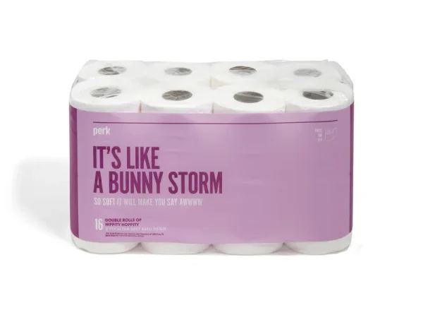 Perk Ultra Soft 2-Ply Standard Toilet Paper, White, 16 Rolls (PRK24380330)