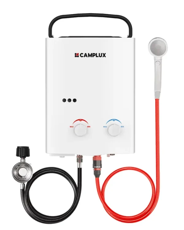 CAMPLUX Portable 1.32 GPM 34, 000 BTU Propane Tankless Water Heater for Outdoor