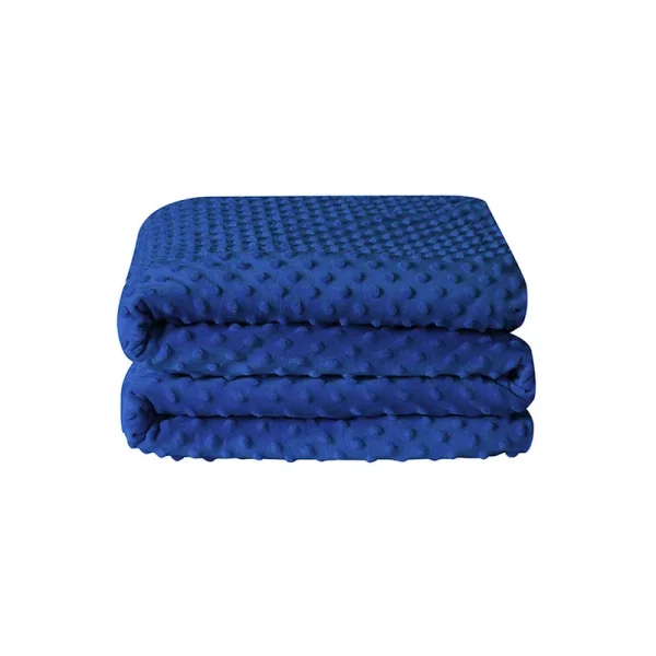 Sleep Soft Weighted Blanket & Removable Cover - Blue - 10 lb