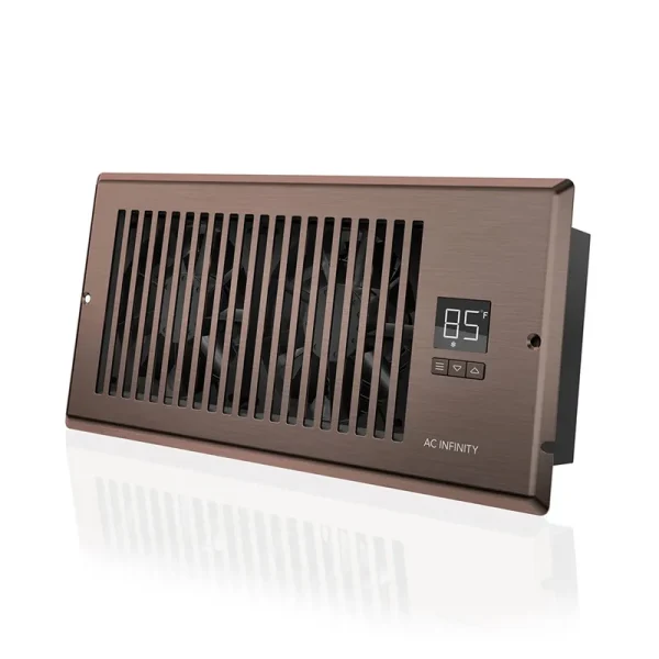 AC Infinity AIRTAP T4 4-in x 10-in Register Booster Fan - Bronze