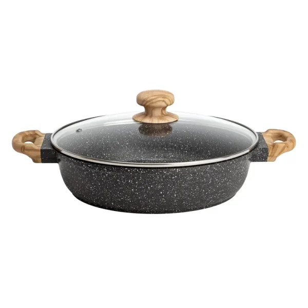 The Pioneer Woman Prairie Signature Cast Aluminum Everyday Pan - Charcoal Speckle - 4 qt