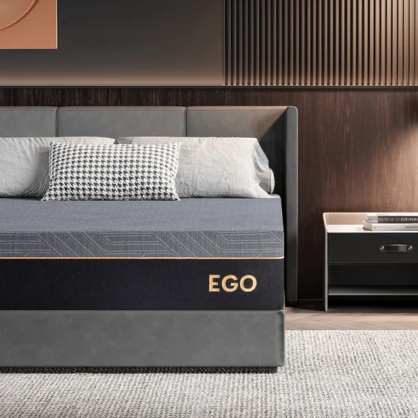 Ego Black 12 inch Queen Mattress in a Box. Cooling Gel Memory Foam Mattress. Medium