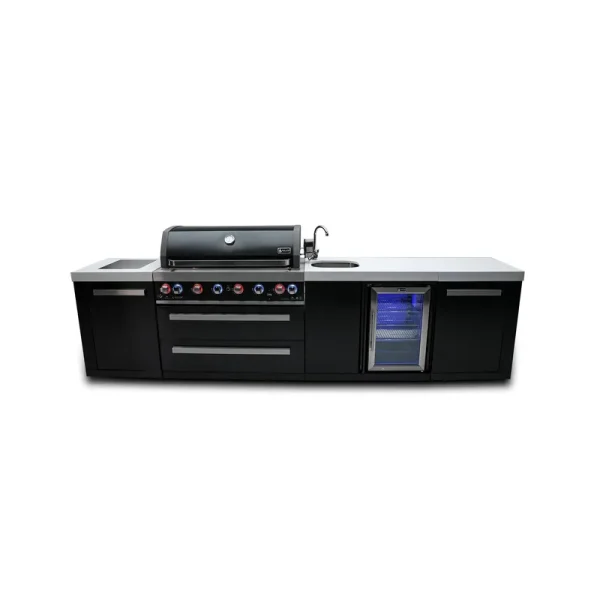 Mont Alpi 805 Black Stainless Steel Island Grill with Beverage Center MAi805-BSSBEV