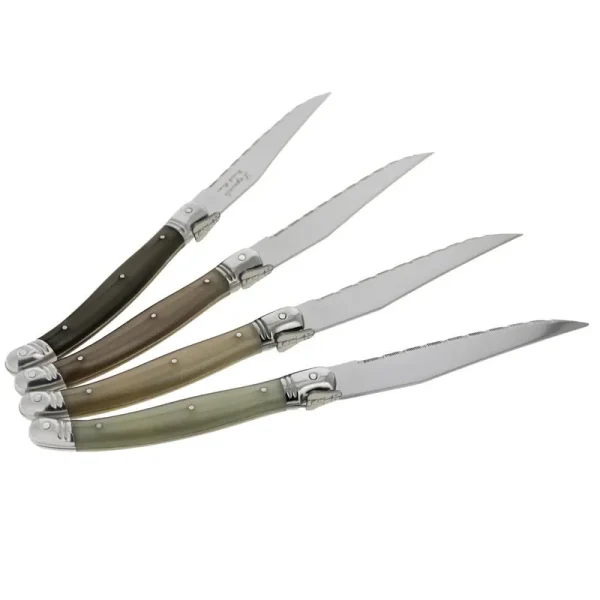 French Home Laguiole Neutral Tones Steak Knives (Set of 4)