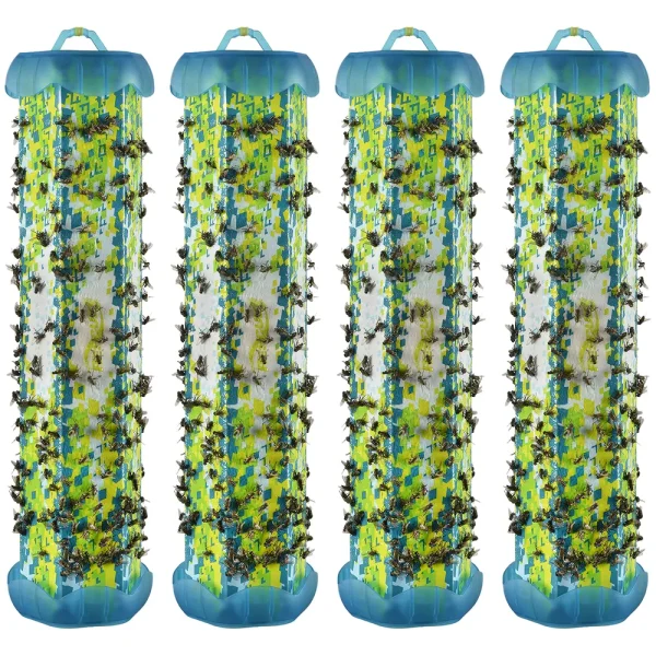 Rescue! Non-Toxic TrapStik for Flies ÿ Indoor Hanging Fly Trap - 4 Pack