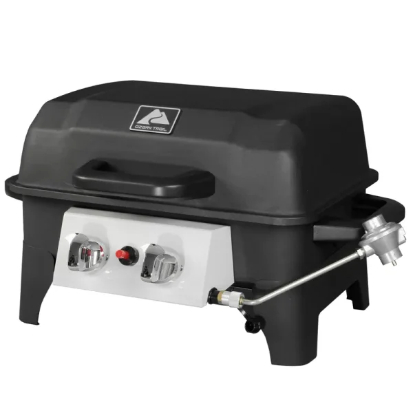 Trail 2 Burner Portable Propane Gas Grill. GBT2226W. Black