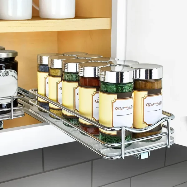 Lynk Professional Pull Out Spice Rack Slide Out Cabinet Organizer