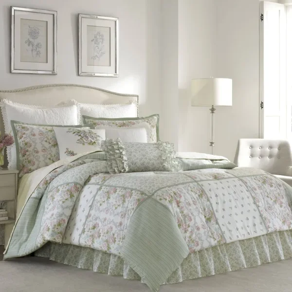 Laura Ashley Harper Comforter Set (Green - Full)