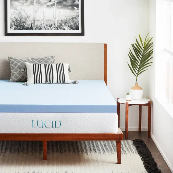 Lucid 3" Gel Memory Foam Mattress Topper King