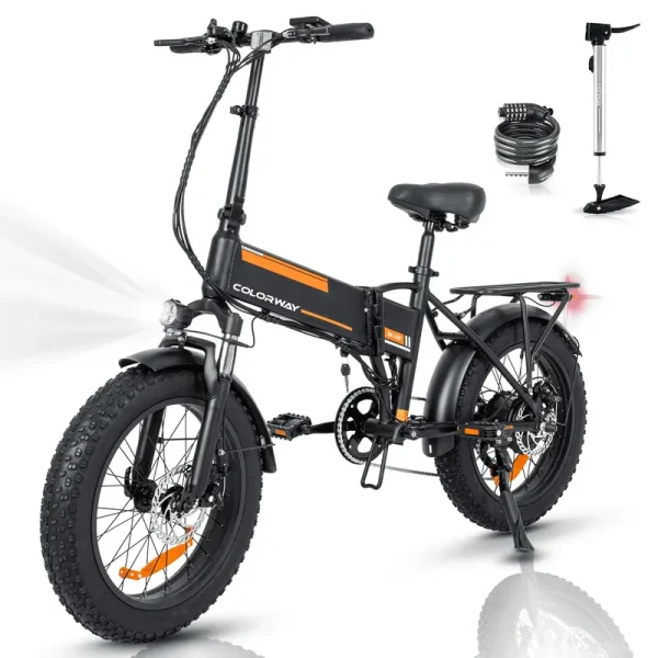COLORWAY 750W Electric Bike for Adults, 20x4.0" Electric Bicycles with 36V/12AH Removable Battery E Bikes