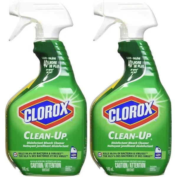 Clorox Clean-Up Cleaner Spray with Bleach, 32 fl. oz. Pack of 2