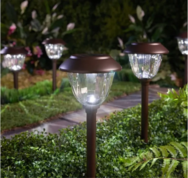 Energizer Stainless Steel Solar LED Path Stake Light (Bronze, 8 Pack)