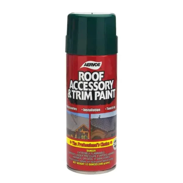 Aervoe Roof Paint White 1860 (Roof Accessory & Trim Spray Paint, 16 oz Can, 12 oz Net)