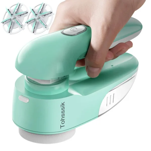 Tohsssik Rechargeable Fabric Shaver,Lint Remover Sweater Defuzzer, Effectively and Quickly Remove Pills,Sweater Shaver with A Replaceable