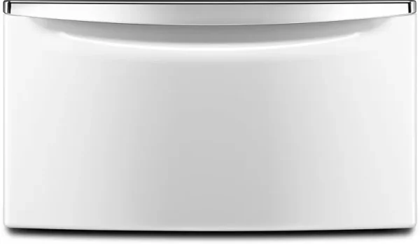 15.5" Laundry Pedestal with Chrome Handle and Storage Drawer XHPC155XW - White x