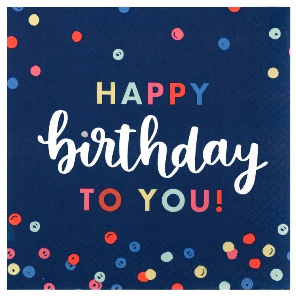 20ct Everyday Happy Birthday Lunch Napkin - Spritz