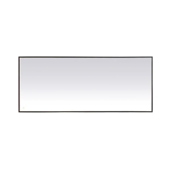 Piche inch LED Mirror with Adjustable Color Temperature 3000K/4200K/6400K Mercury Row Finish: Black, Size: 30" x 72"