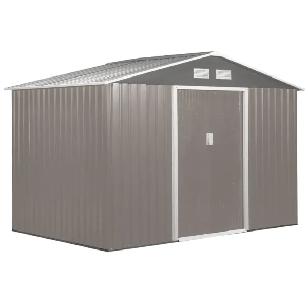 Outsunny Outdoor Metal Garden Storage Shed, Size: 9 x 6 ft.