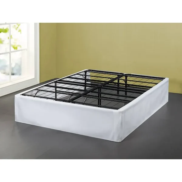 Zinus SmartBase Easy on / Easy Off Bed Skirt for 16 inch SmartBase Mattress Foundation, Twin XL, White