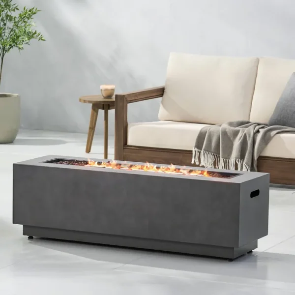 Wellington Outdoor 50,000 BTU Rectangular Fire Pit (No Tank Holder)